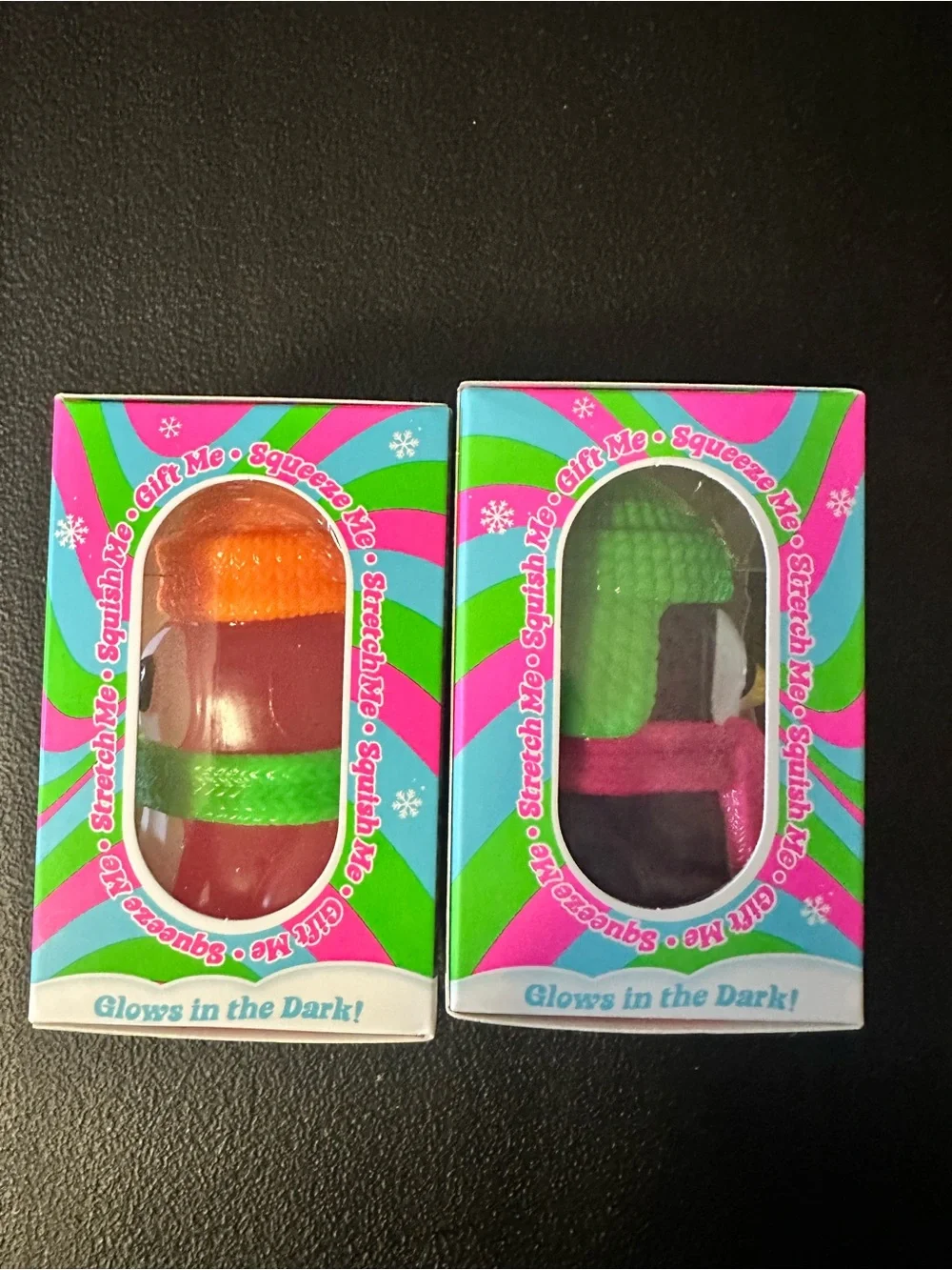 Polar Glow Penguin Squishy Toy - Green & Pink